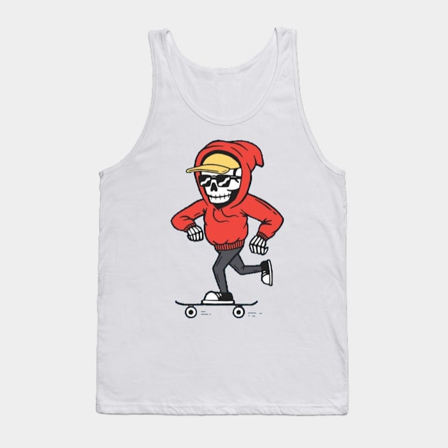 Skeleton Dude Tank Top by OldSchoolRetro